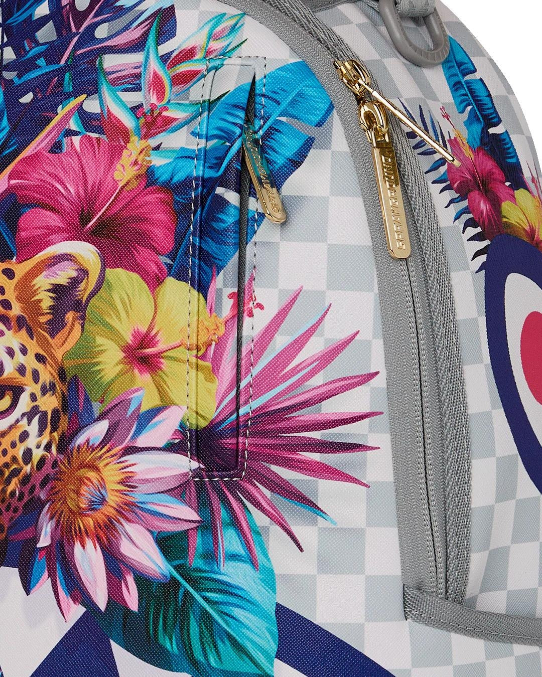 Zaino Sprayground bianco "Flowering jungle shark backpack"