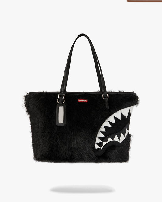 Borsa Sprayground nero "FUR CRAY BLACK TOTE"