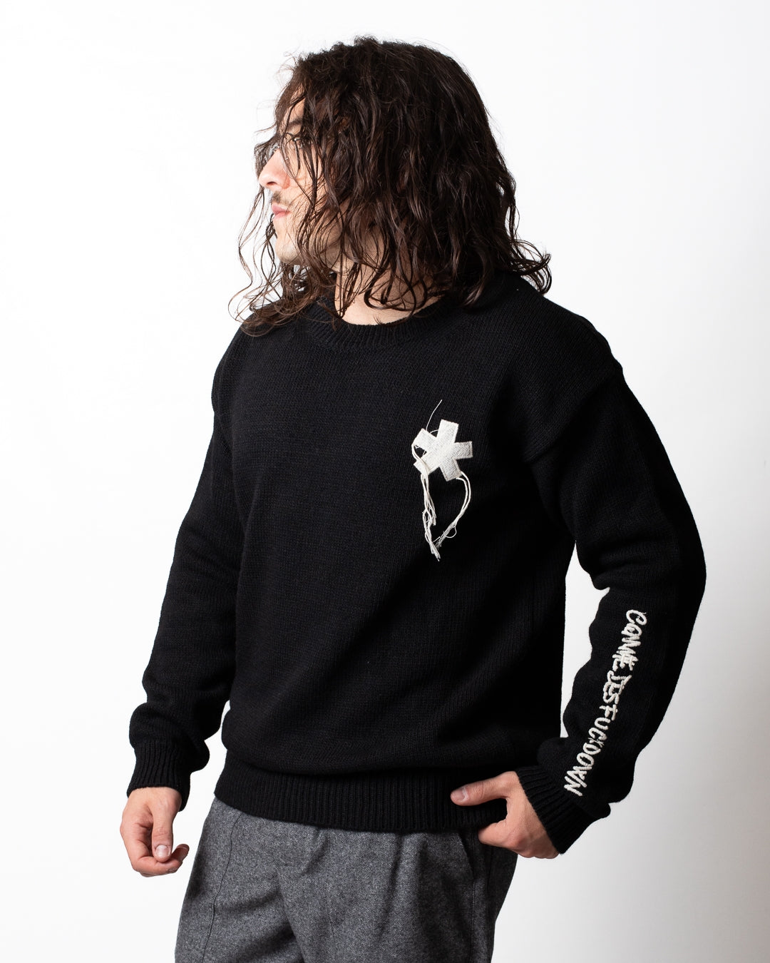 Maglia Comme des Fuckdown con loghi ricamati uomo