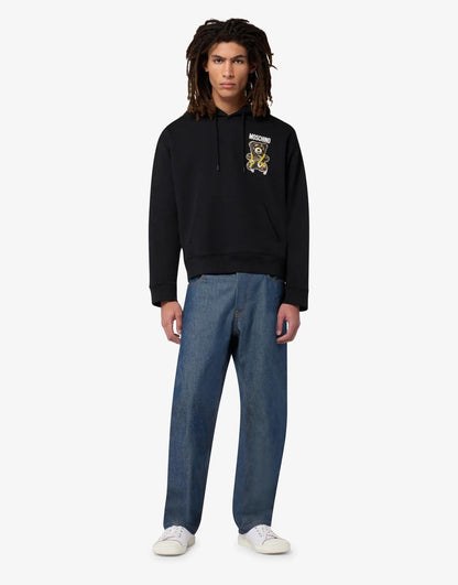 Felpa Moschino con cappuccio "Teddy Bear Print" uomo