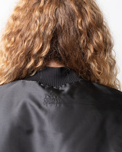 Giubbotto Marcelo Burlon bomber con logo ricamato donna