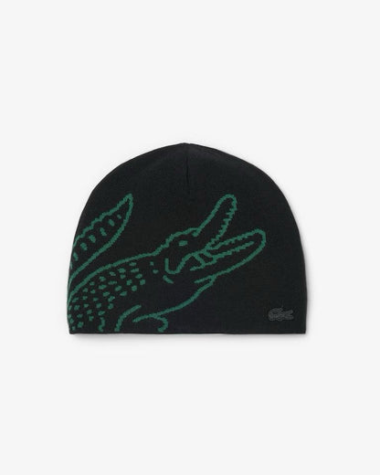 Cappello Lacoste in lana con grafica coccodrillo Lacoste e logo ricamato