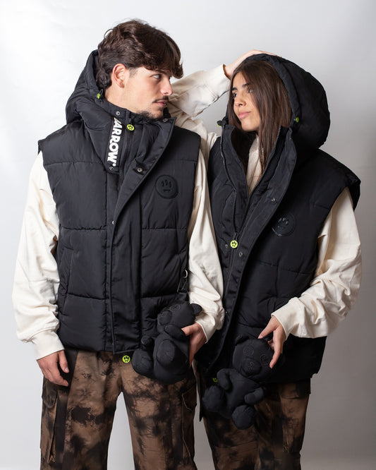 Gilet Barrow puffer con cappuccio e peluche