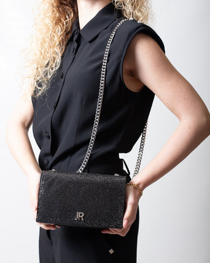Borsa John Richmond con strass all-over donna