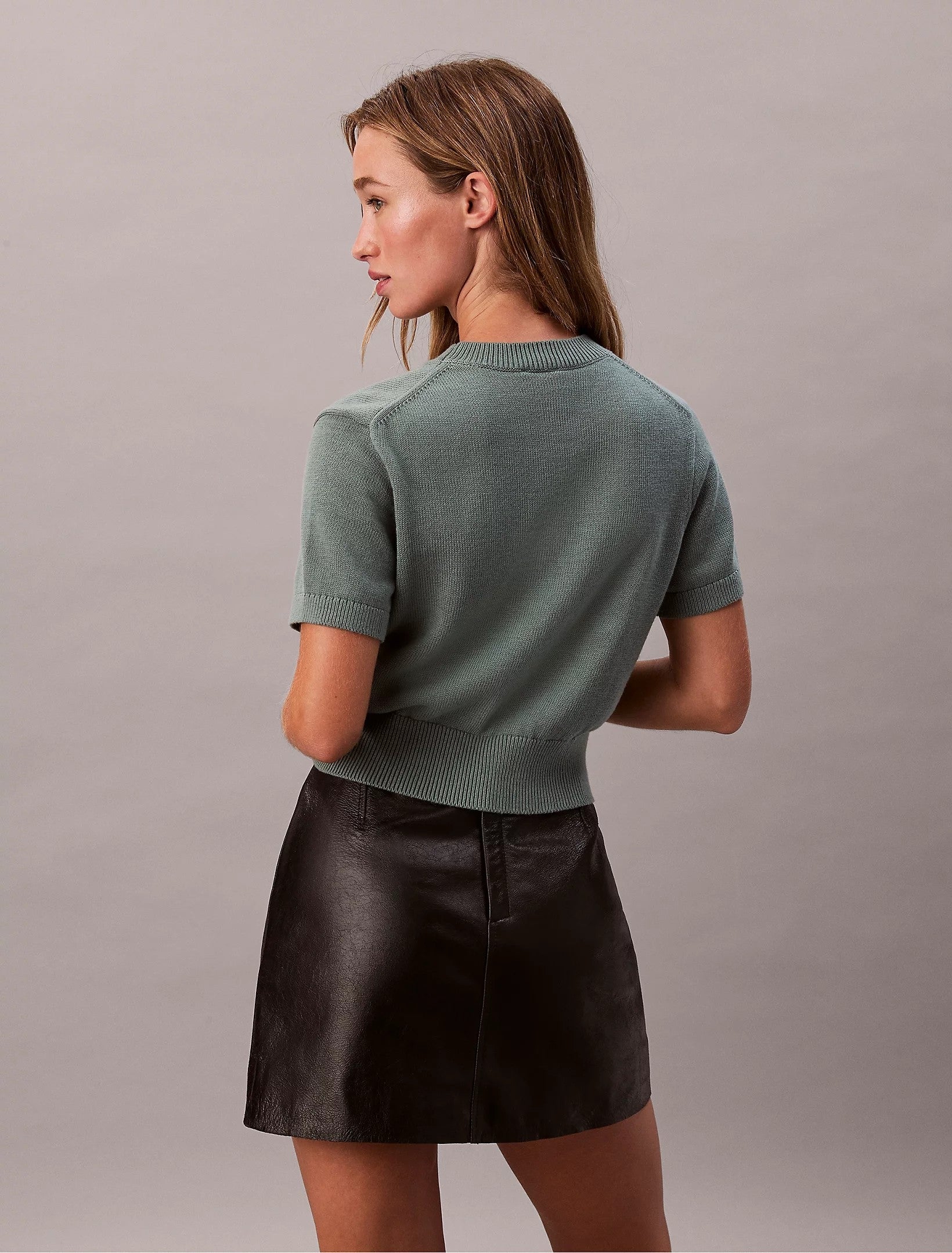 T-Shirt Calvin Klein in maglia con logo teddy donna