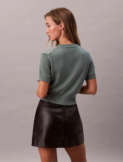 T-Shirt Calvin Klein in maglia con logo teddy donna