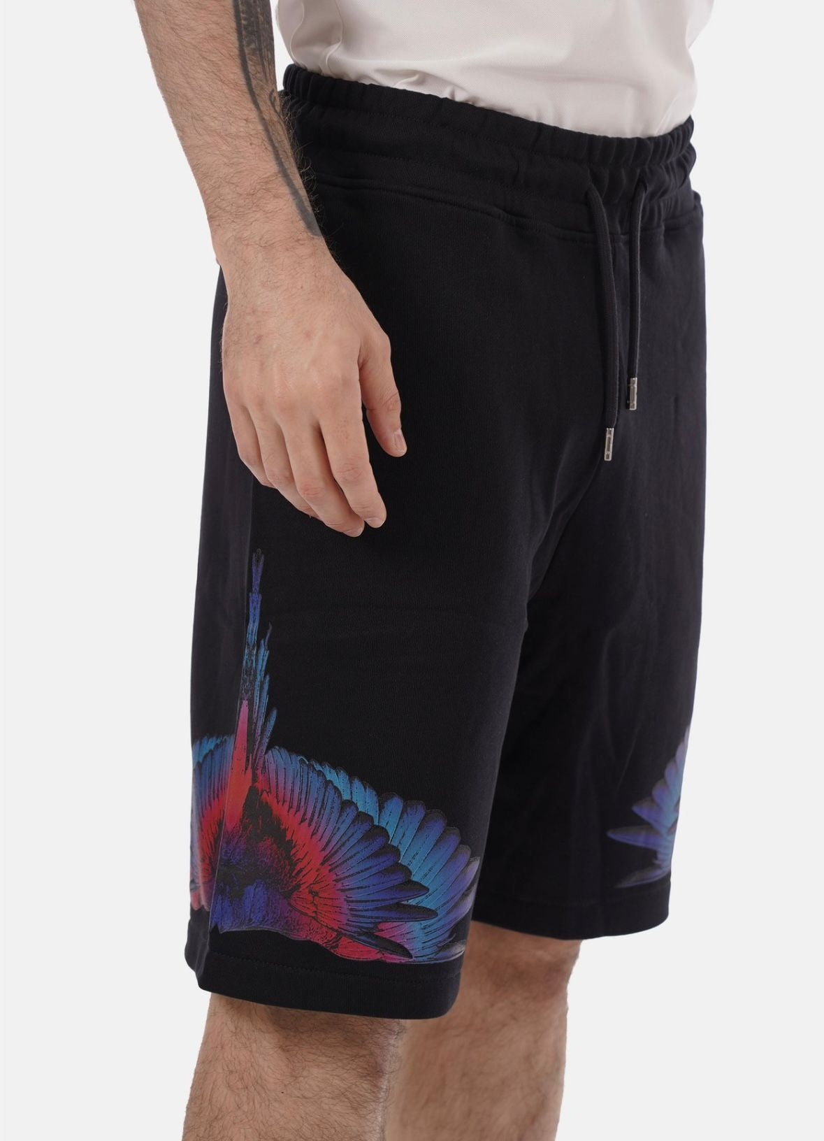 Bermuda Marcelo Burlon in felpa "Icon Wings" uomo