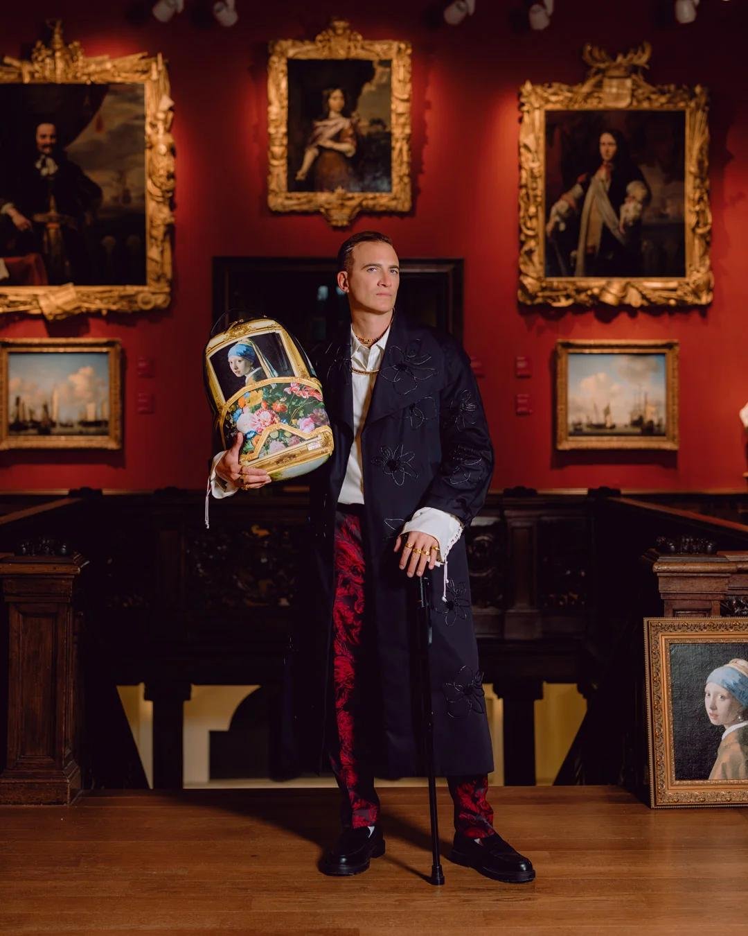 Zaino Sprayground nero MAURITSHUIS MUSEUM BACKPACK