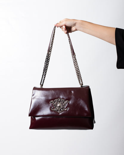 Borsa John Richmond "Shoulder Bag" in ecopelle verniciata donna