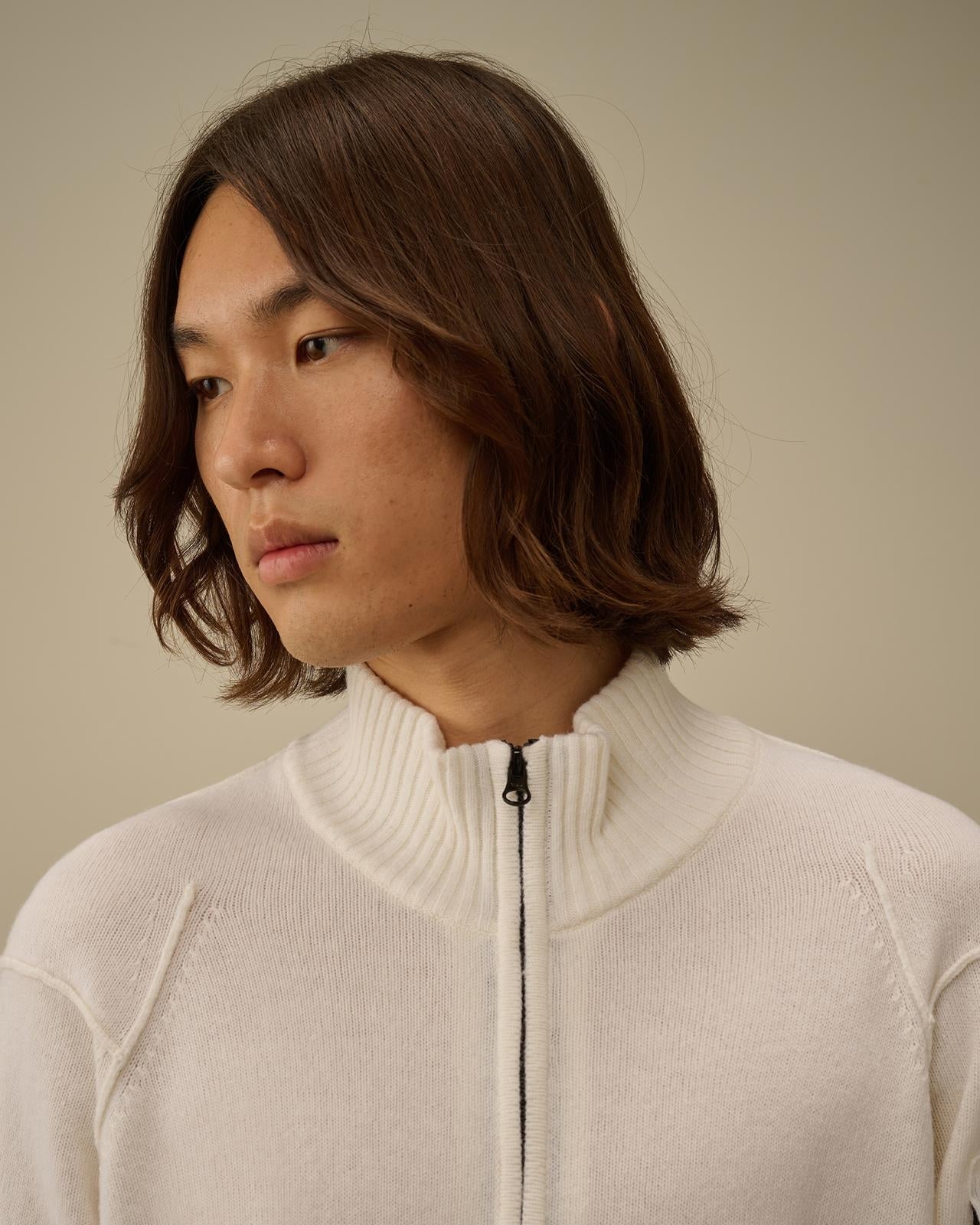 Maglia C.P. Company fullzip in misto lana uomo