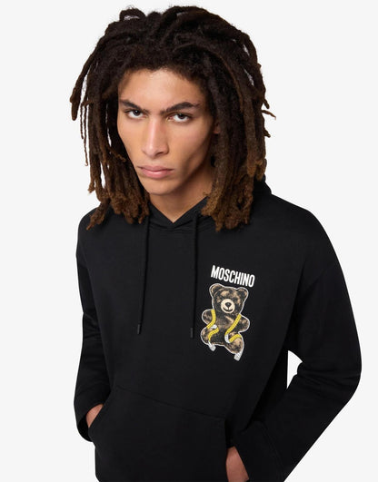 Felpa Moschino con cappuccio "Teddy Bear Print" uomo