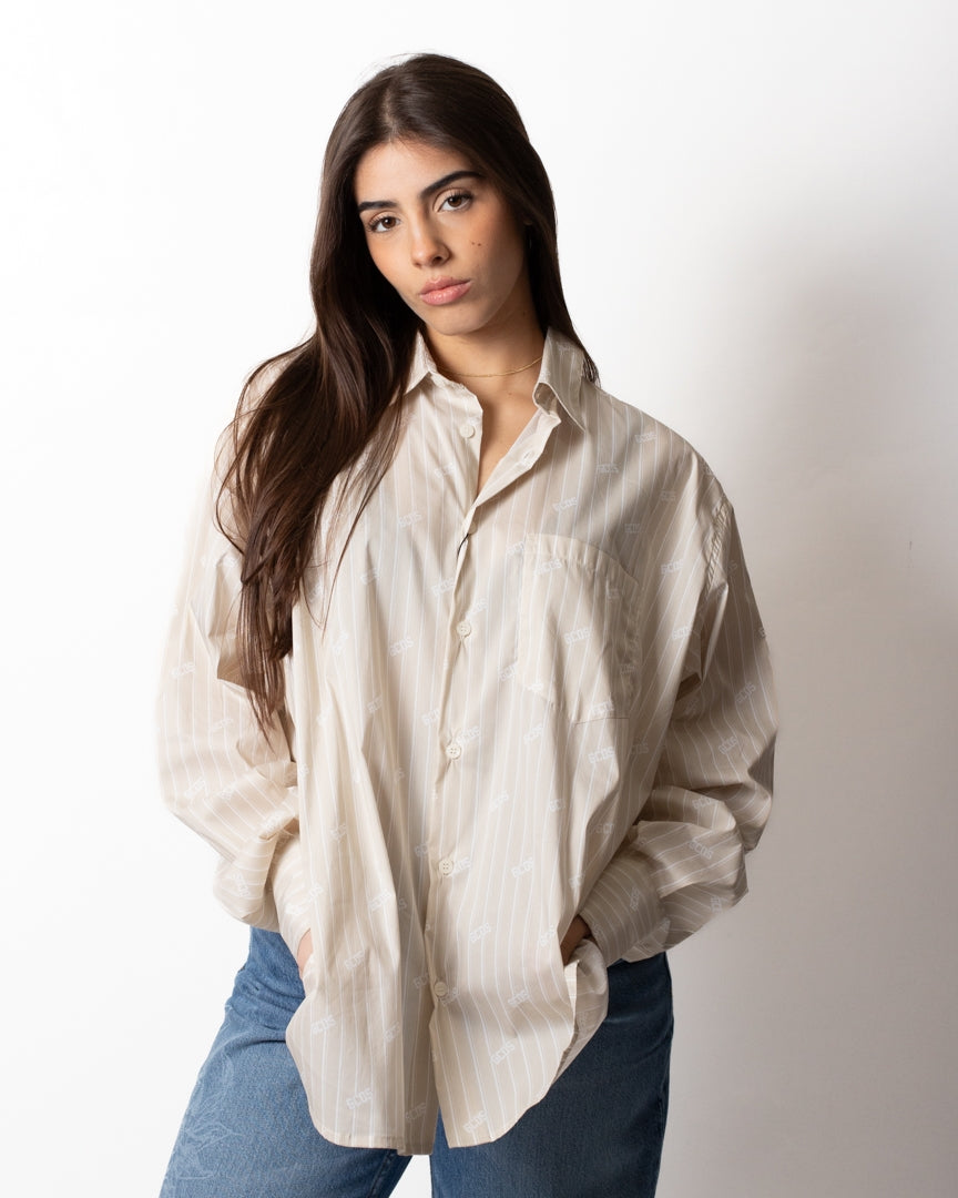 Camicia GCDS "Pinstripe Logo"