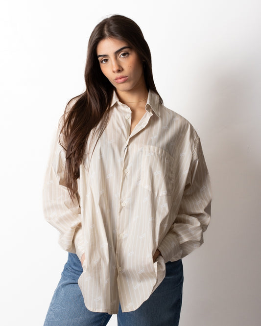Camicia GCDS "Pinstripe Logo"