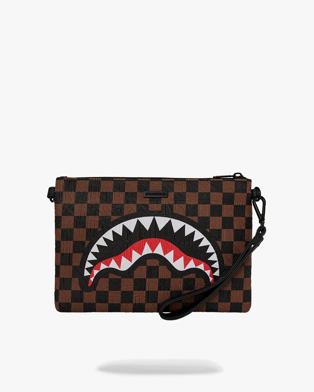 Pochette Sprayground marrone  "CHECK 2 EMBOSS CROSSOVER CLUTCH"