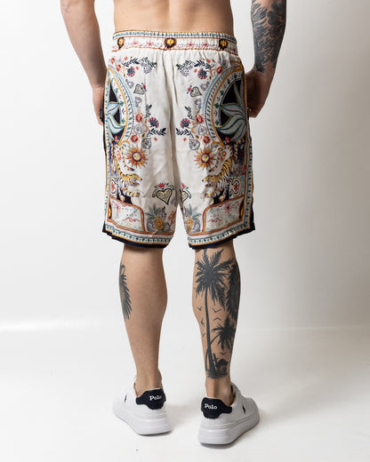Bermuda Just Cavalli in twill viscosa "Placed Garden" uomo