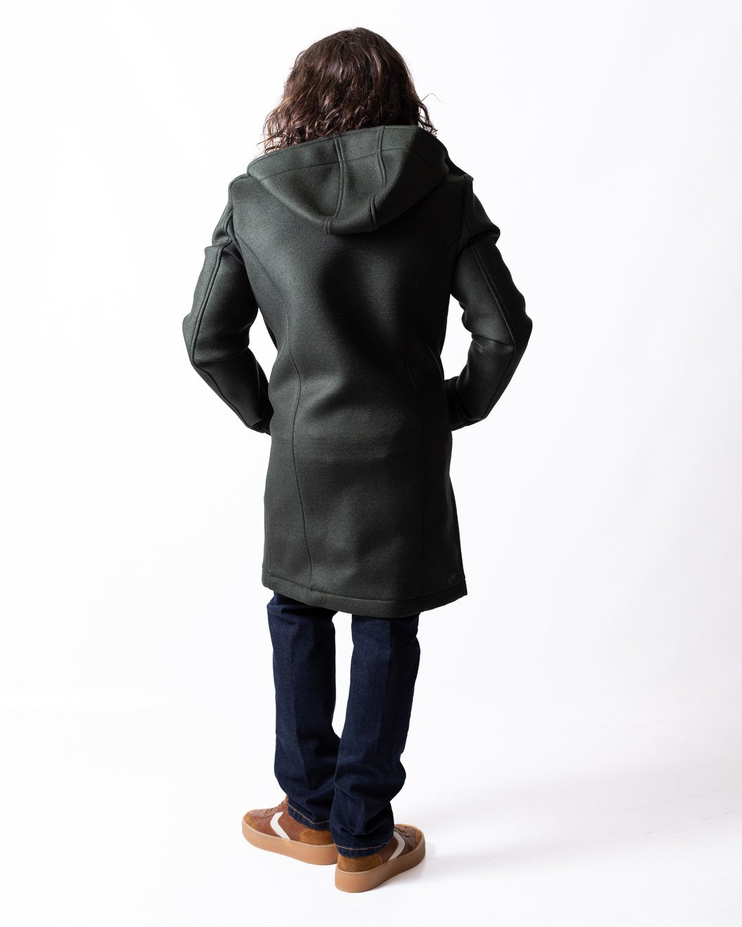 Cappotto Colmar lungo in panno di lana con cappuccio uomo