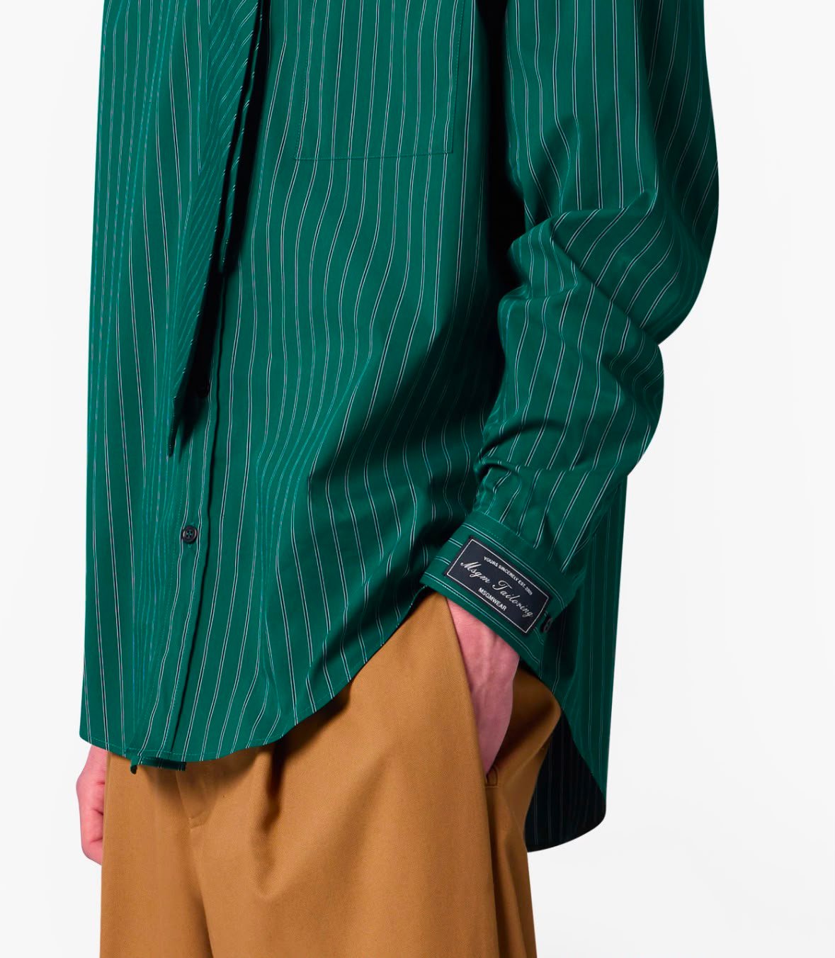 Camicia MSGM a righe con cravatta