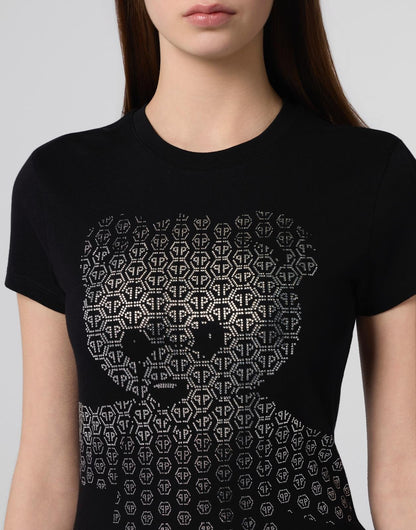 T-Shirt Philipp Plein "Teddy Bear Strass" donna