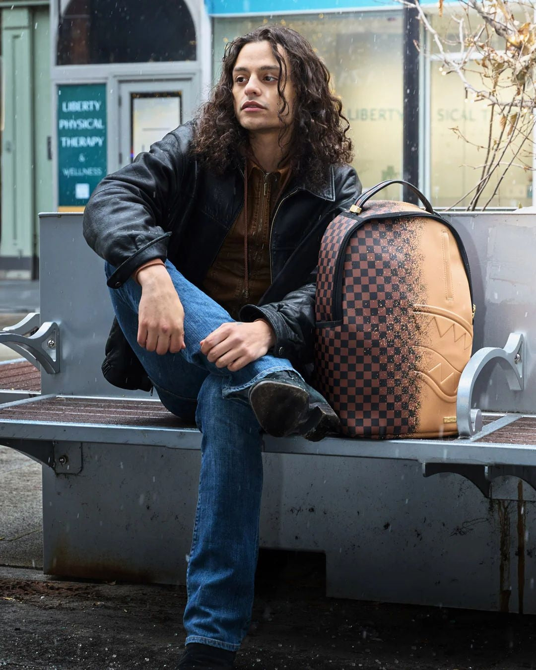 Zaino Sprayground marrone "Henny spritz backpack" 