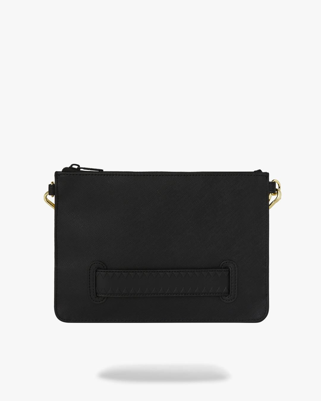 Pochette Sprayground nero "GOLD AND DANGEROUS CROSSOVER CLUTCH"