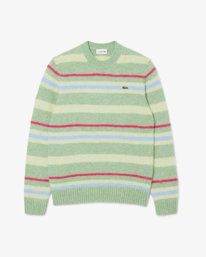 Maglia Lacoste girocollo a strisce multicolor