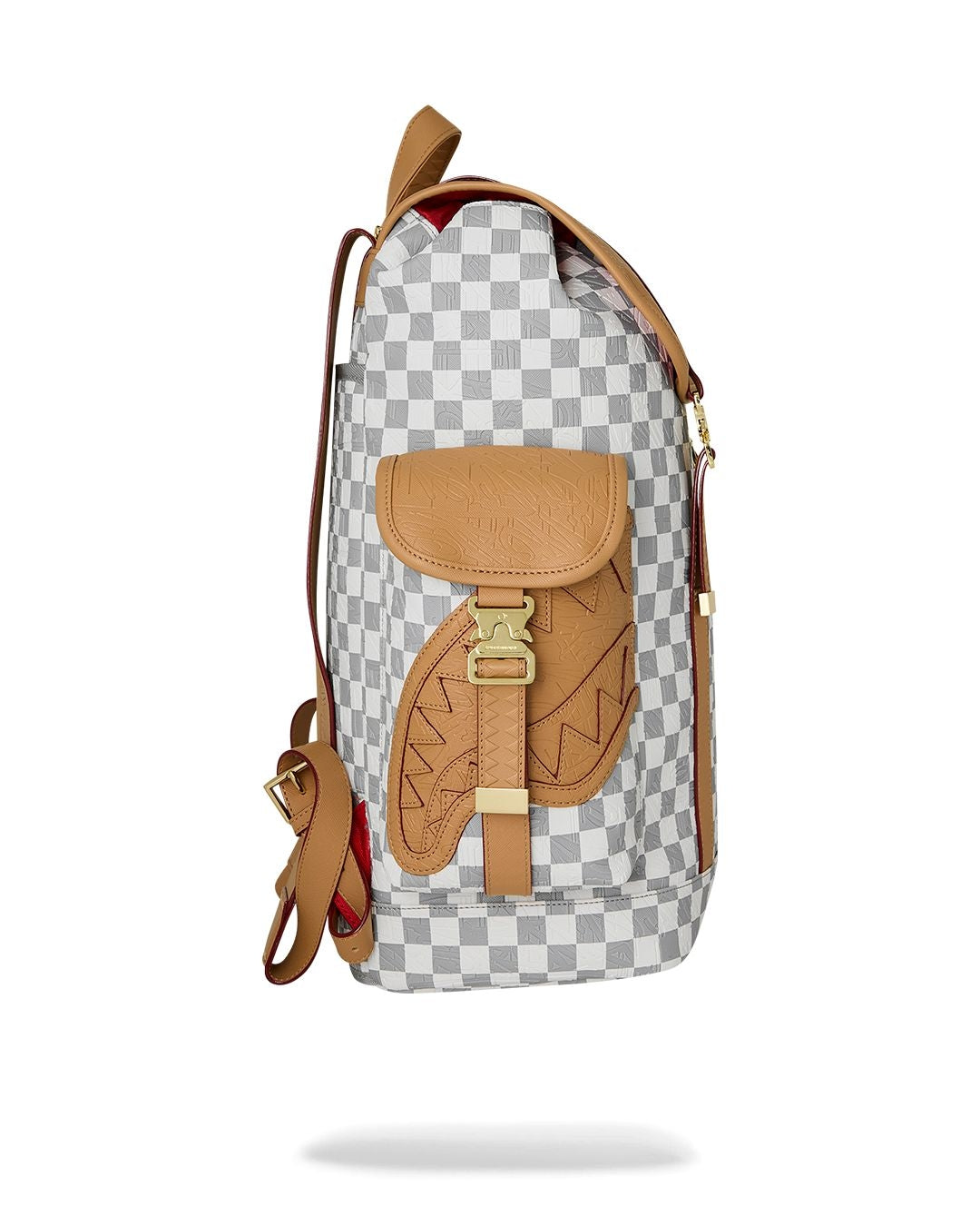Zaino Sprayground bianco EMBOSSED CREAM CHECK MONTE CARLO 