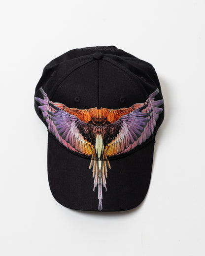 Cappello Marcelo Burlon con visiera "Icon Wings Orange"