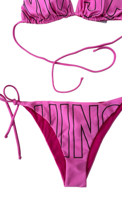Slip mare Moschino Swim con logo a contrasto donna