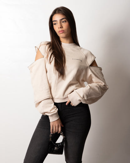 Felpa Richmond X girocollo con zip donna