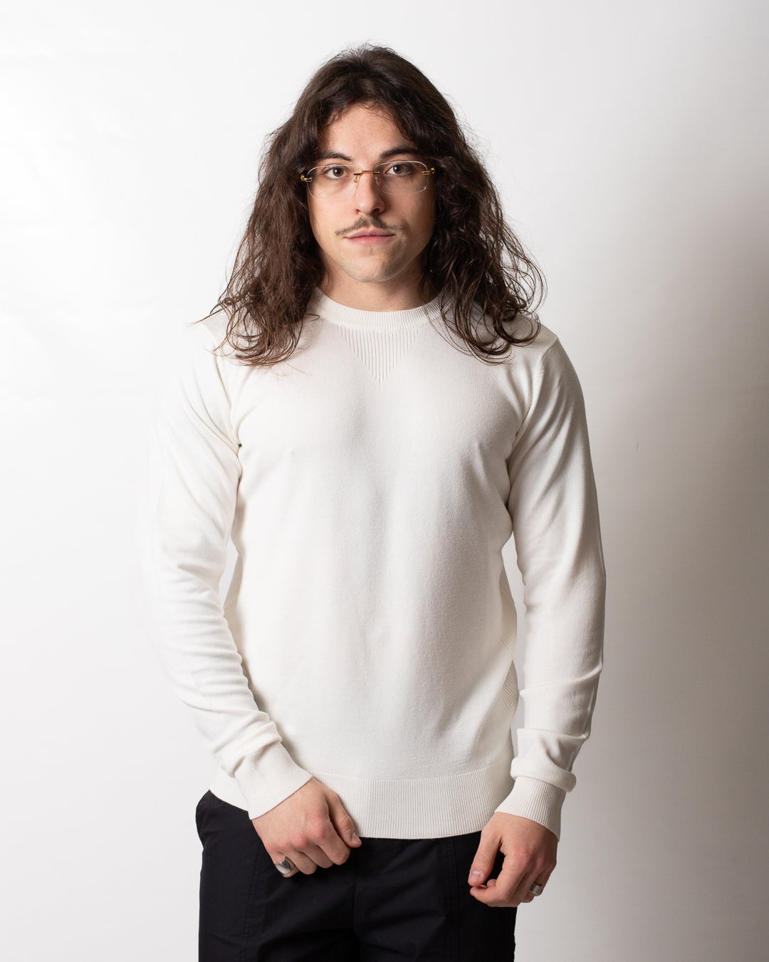 Maglia Richmond X girocollo con patch uomo