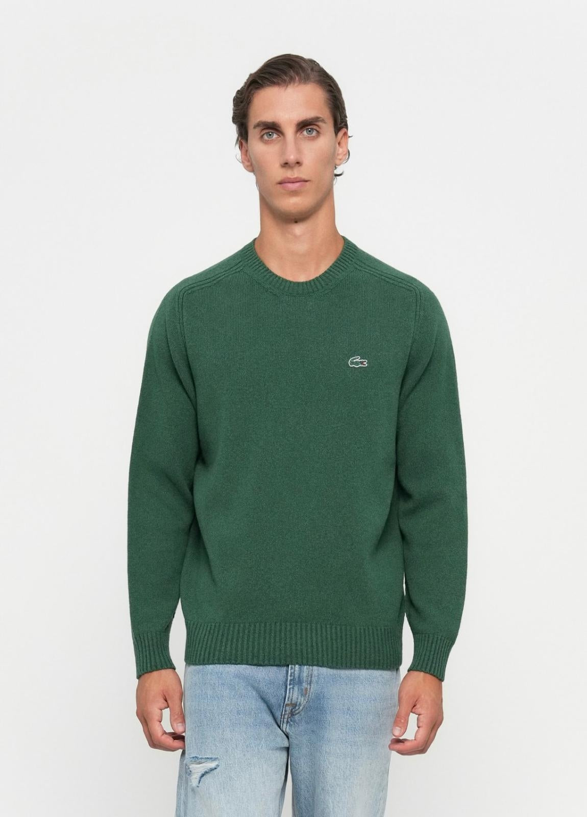 Maglia Lacoste girocollo in misto lana uomo