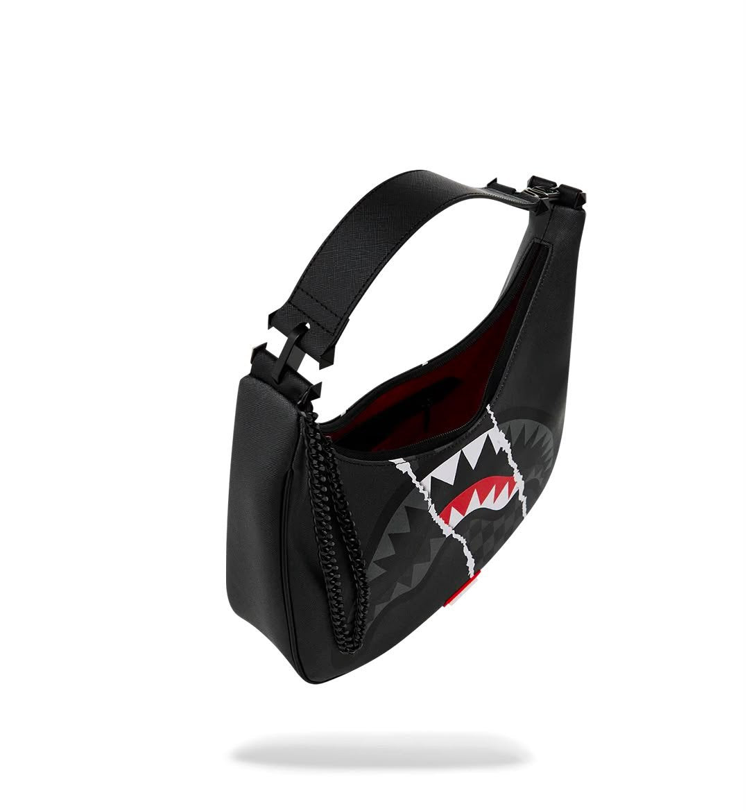 Borsa a tracolla Sprayground "CENTER RIP REVEALING GRAY CHECK HANDBAG"