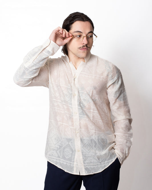 Camicia Liu Jo in maglia traforata uomo