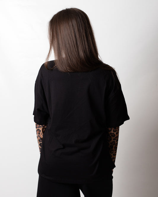 Maglia Disclaimer con maniche animalier donna