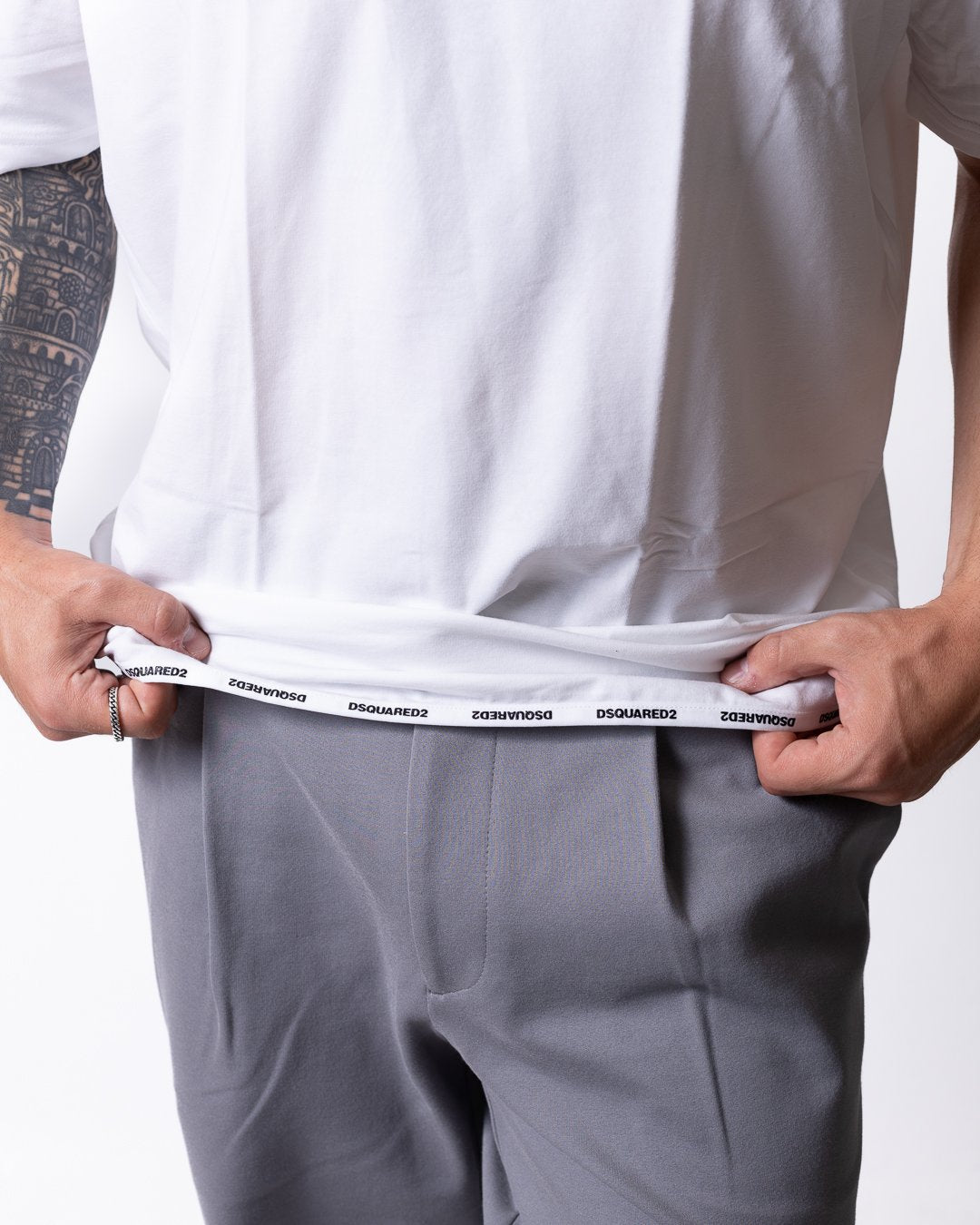 T-Shirt Dsquared2 con fascia logata uomo