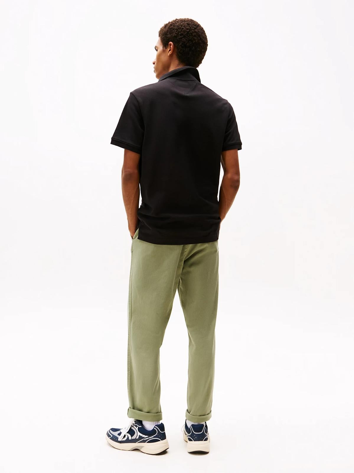 Polo Tommy Jeans con banda logata uomo