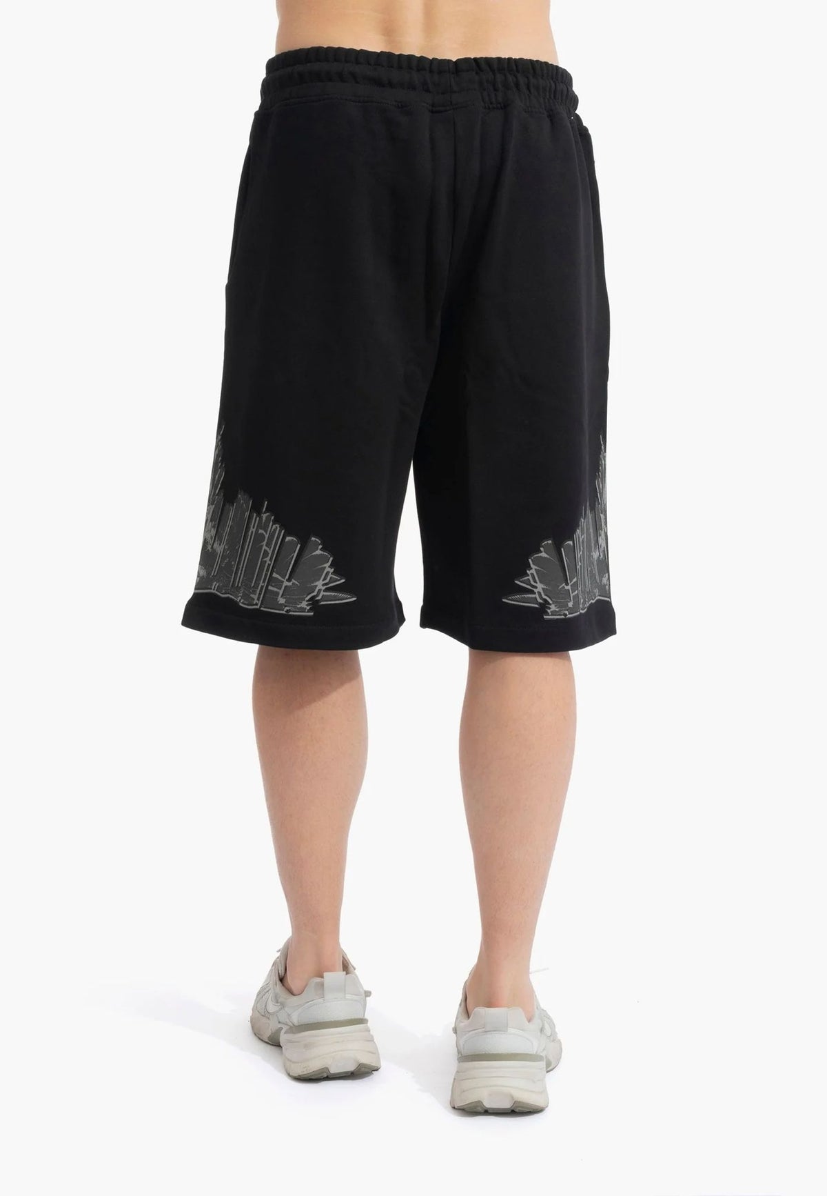 Bermuda Marcelo Burlon in felpa "Icon Wings" uomo