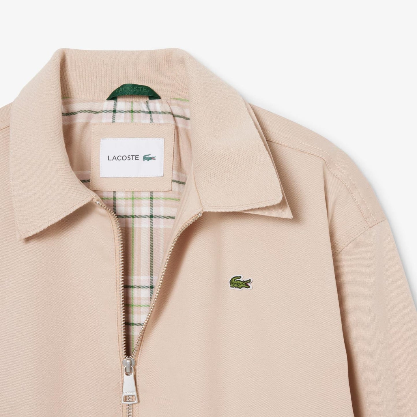 Felpa Lacoste fullzip con colletto e logo classic donna