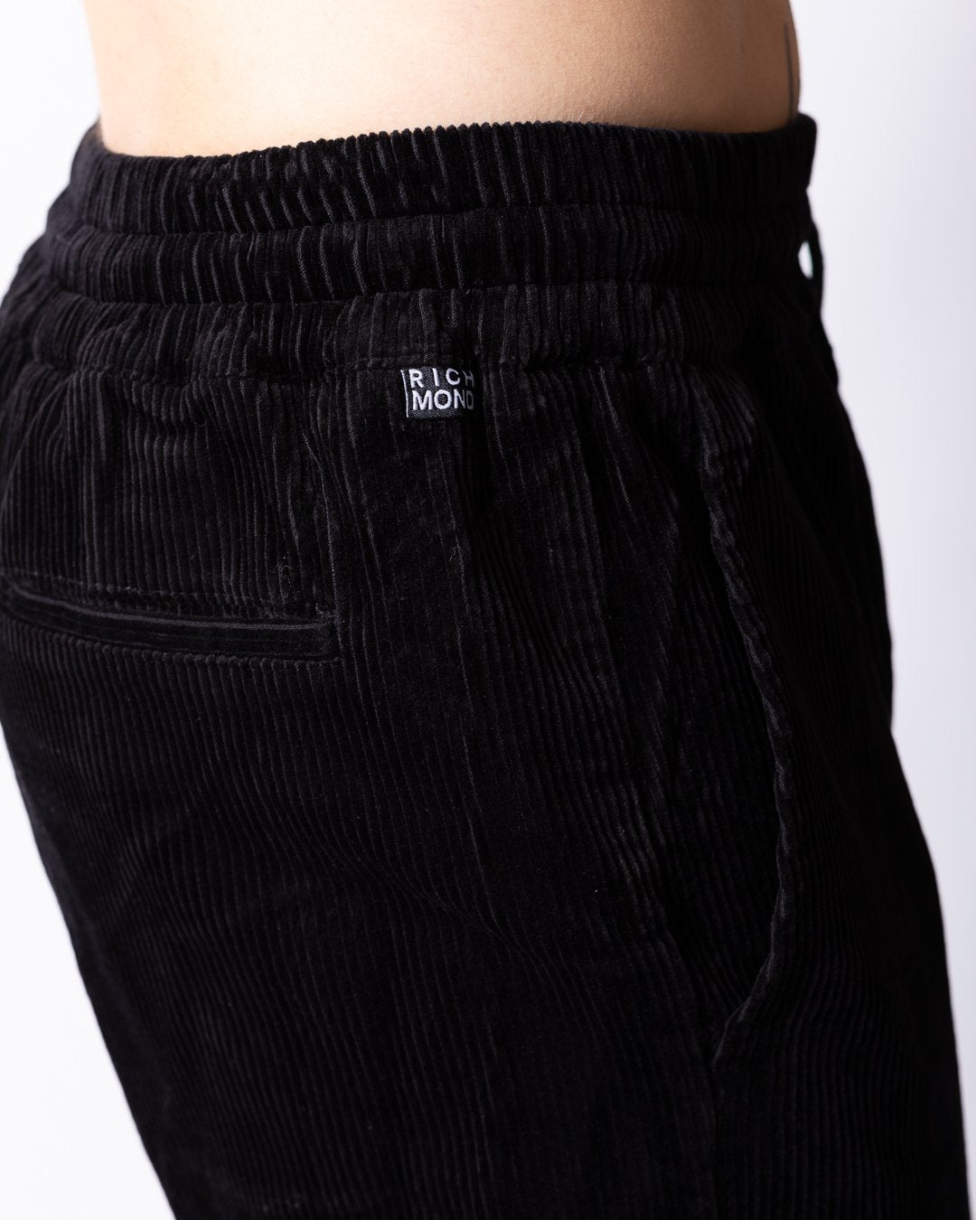 Pantalone Richmond X in velluto a coste con logo ricamato