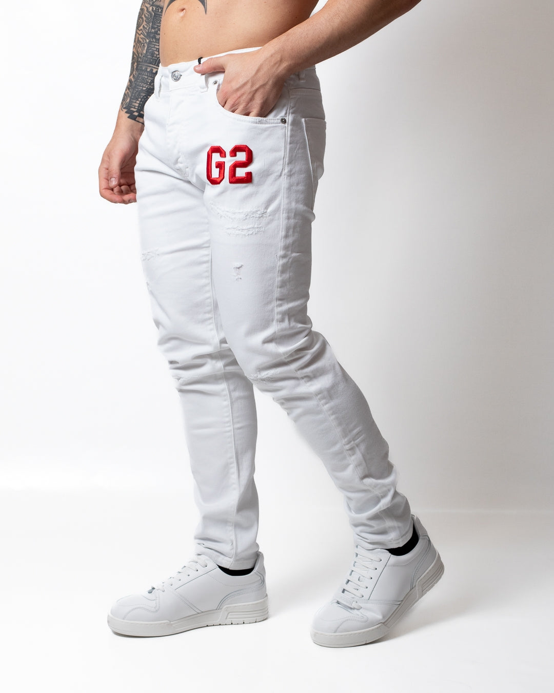 Jeans G2Firenze "White Bull" slim uomo