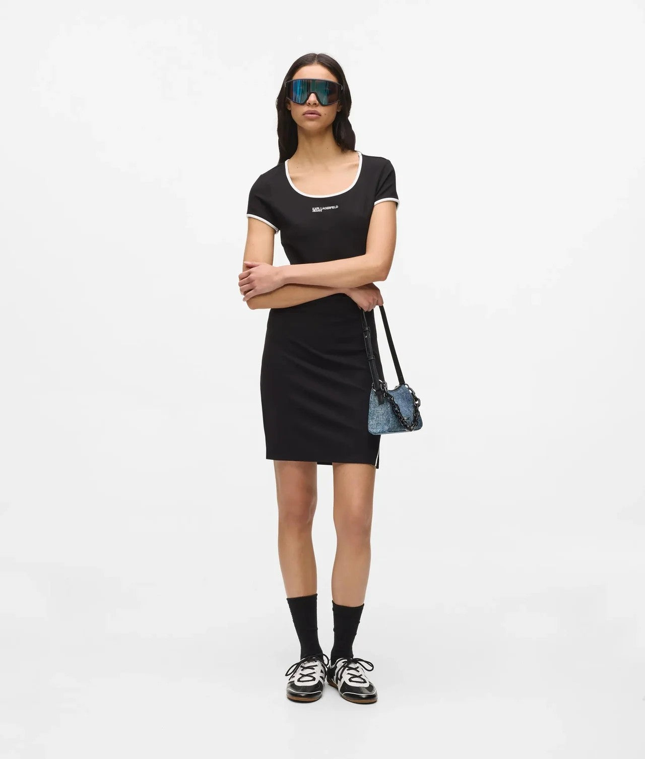 Borsa Karl Lagerfeld "Denim Chain" donna