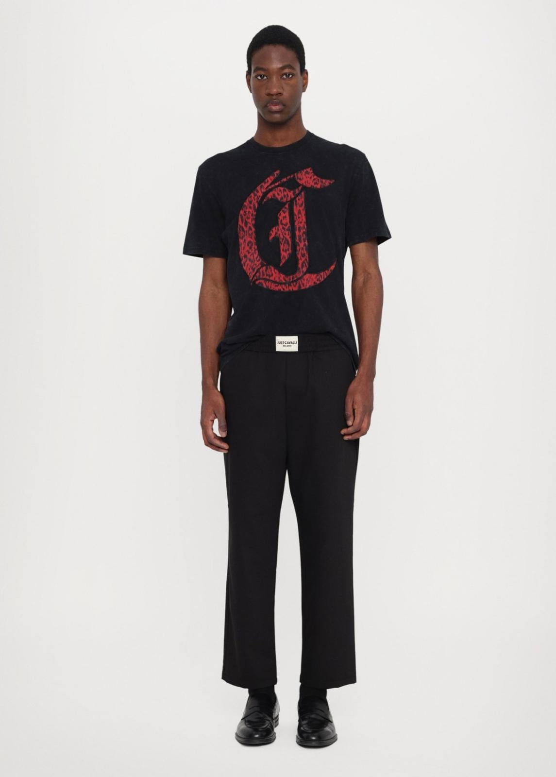 T-Shirt Just Cavalli con maxi logo animalier uomo