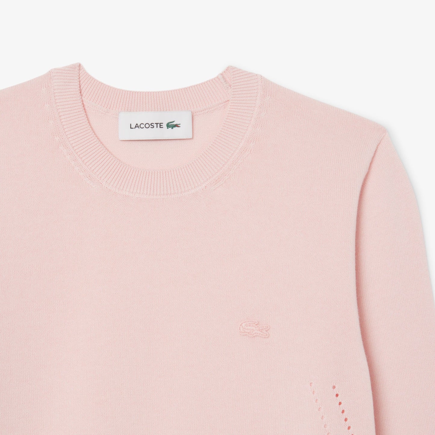 Maglia Lacoste girocollo con logo tonal donna
