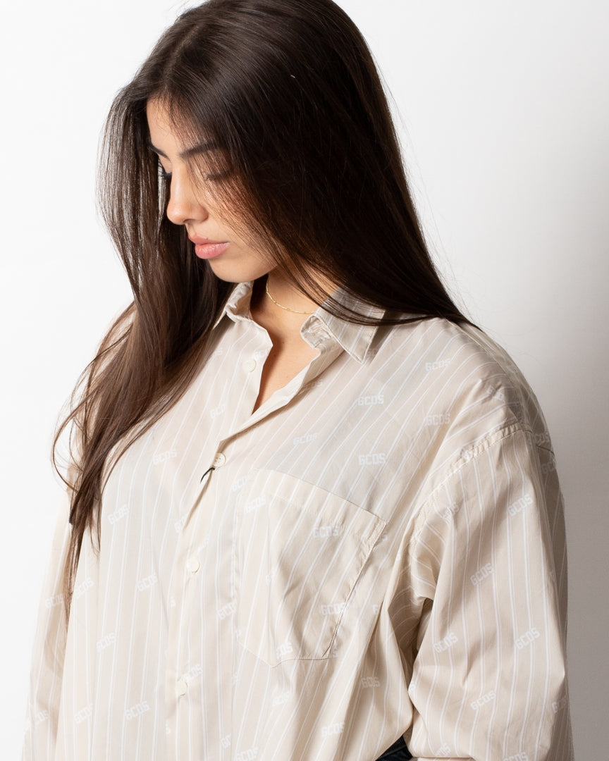 Camicia GCDS "Pinstripe Logo"
