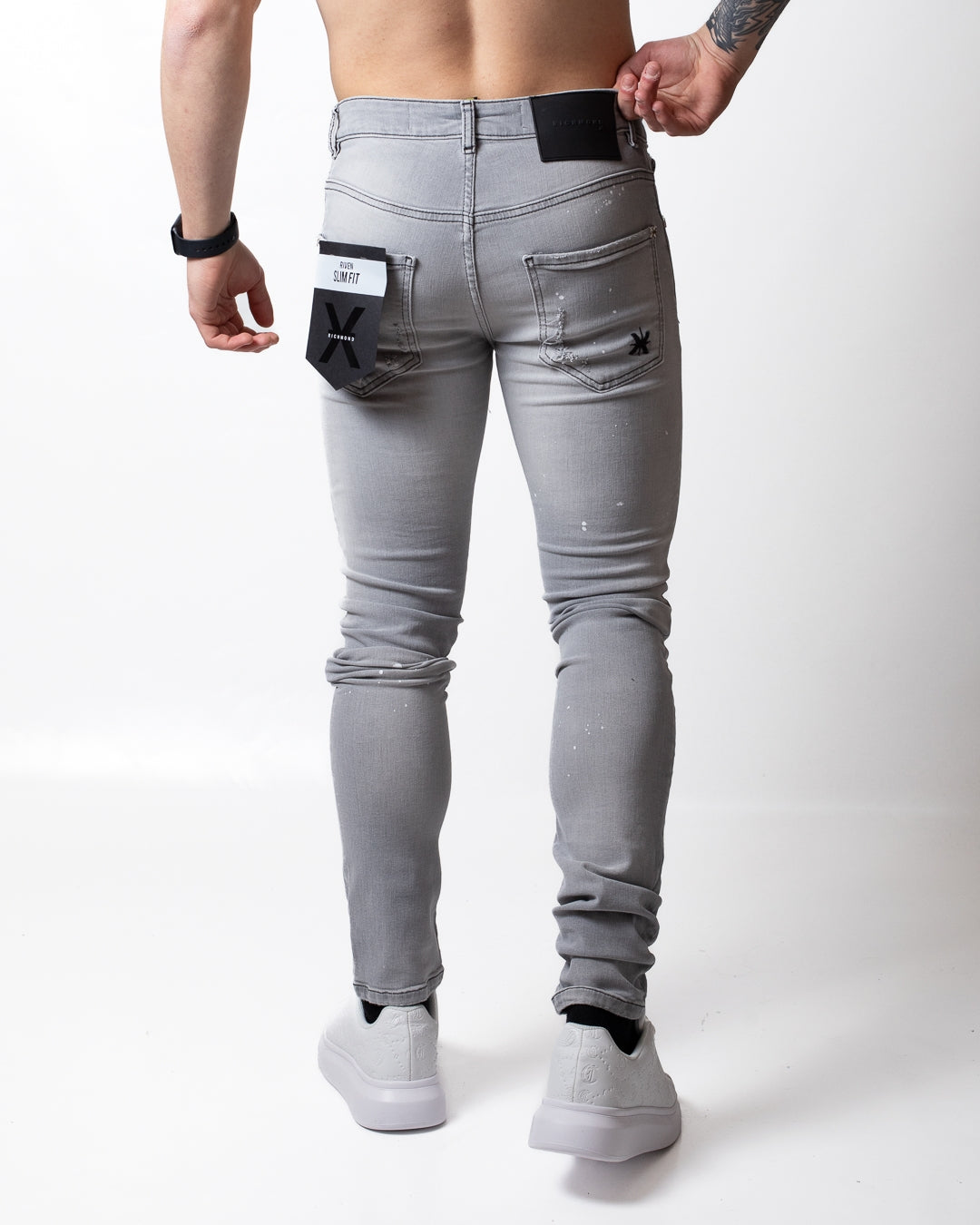 Jeans Richmond X slim con tagli e pittura uomo