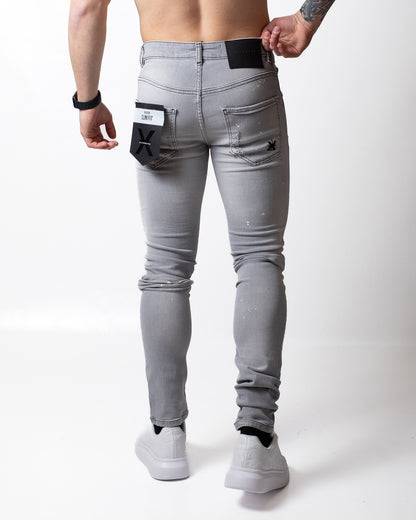 Jeans Richmond X slim con tagli e pittura uomo