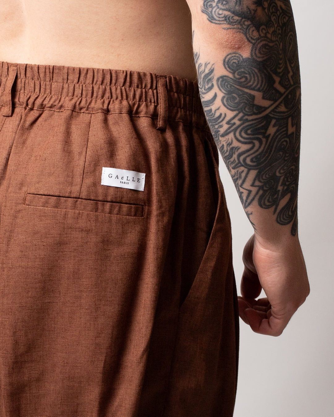 Pantalone Gaelle sartoriale in lino uomo