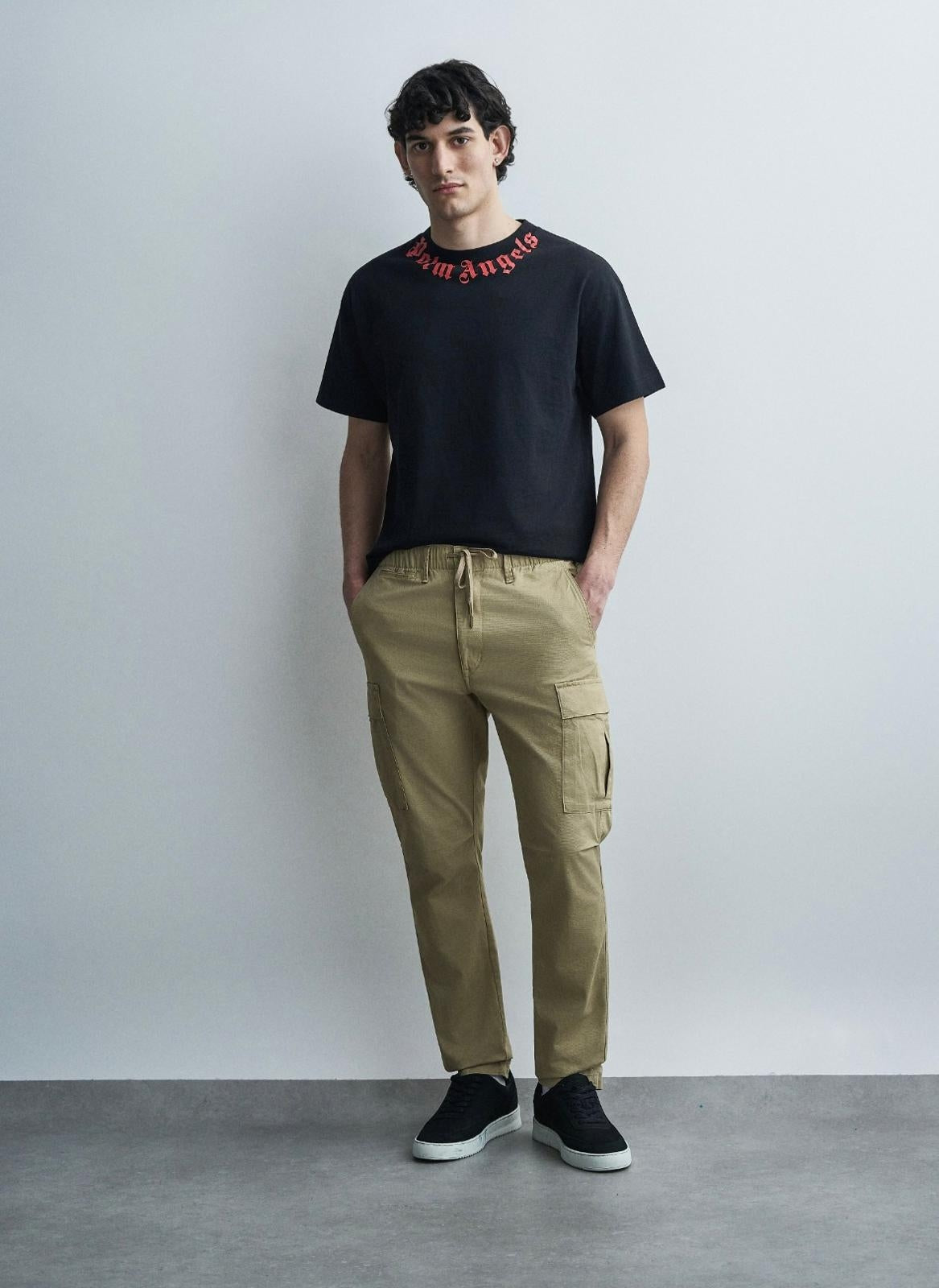 T-Shirt Palm Angels "Neck Logo Regular" uomo