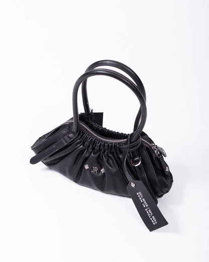 Borsa John Richmond mezzaluna con borchie e logo