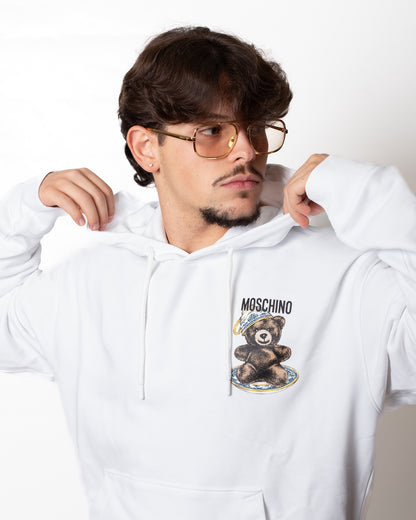 Felpa Moschino con cappuccio e stampa Teddy Bear